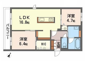 シャーメゾン可部南の間取り