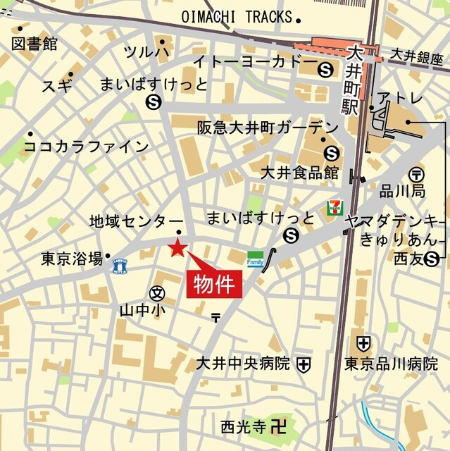 Ｆｕｕ　Ｏｉｍａｃｈｉ　ｂｙ　ＬＡＴＩＥＲＲＡの地図