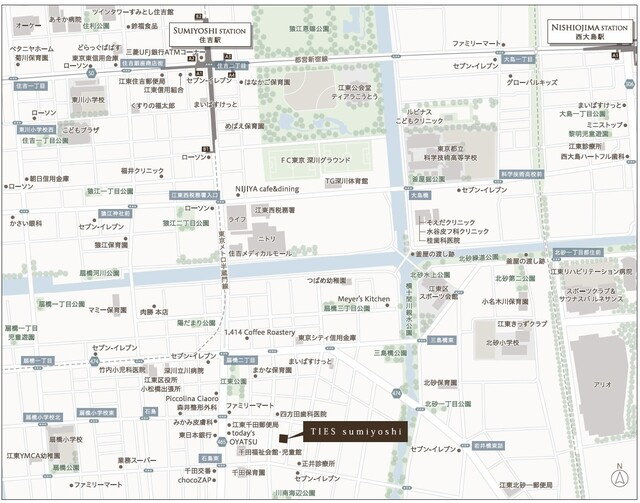 タイズ住吉の地図