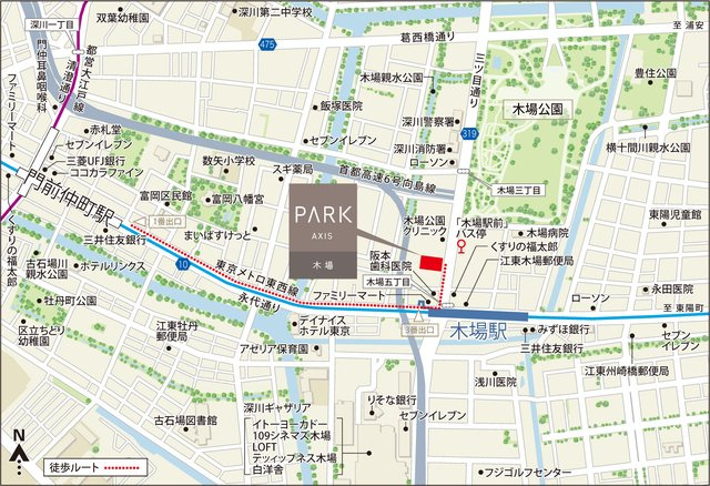 パークアクシス木場の地図