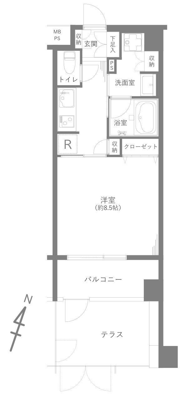 日神デュオステージ経堂の間取り