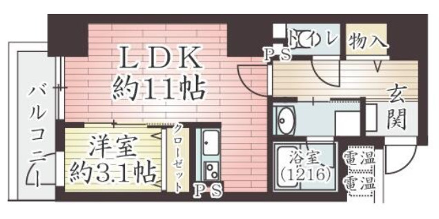 アーベル更紗北堀江の間取り