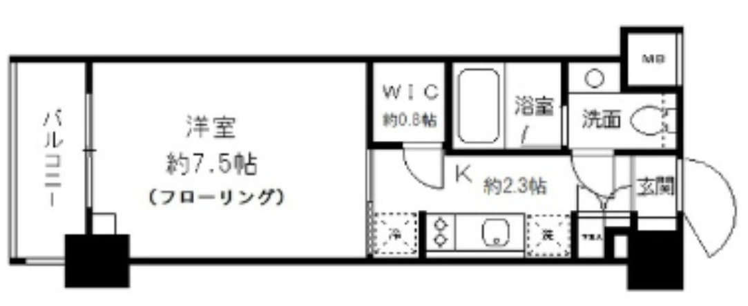 パークリュクス白金ｍｏｎｏグレージュの間取り|間取りです。