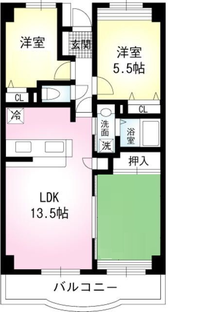 シャトル清水の間取り|間取りです。