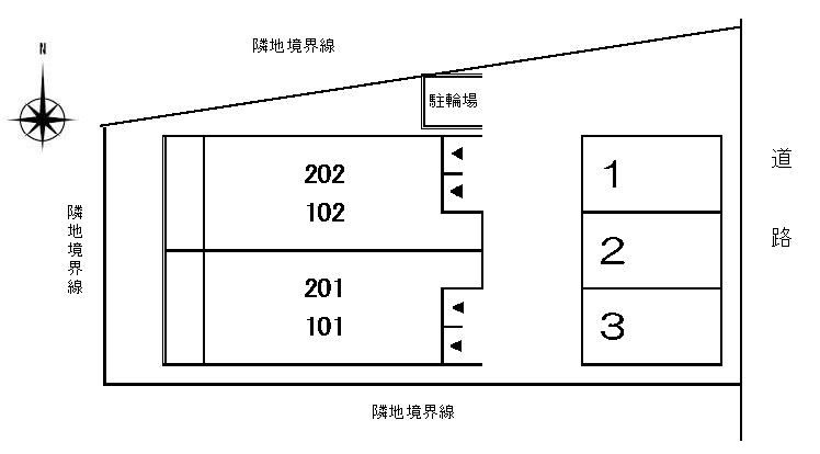 ゴルドグランツ稲西の駐車場