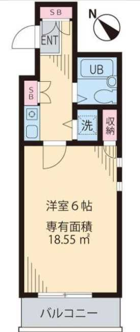 パークハイム桜新町　閑静な住宅街　南東角部屋　管理人巡回の間取り