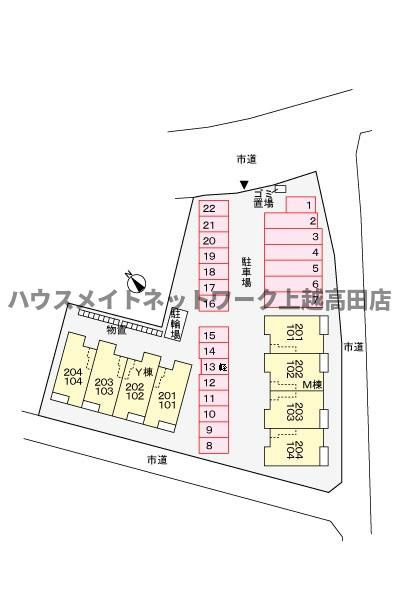 ビレッジケイツＹの区画図|配置図