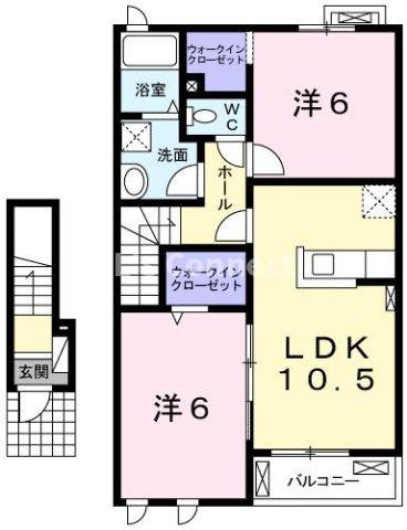 【間取り】 | プリムローズ　Ⅰ