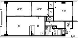【間取り】 | ハイツ白雲303号室