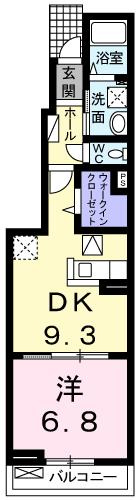 ブリッサの間取り|1ＤＫタイプ