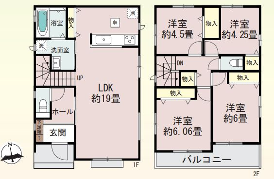 南区磯部新築戸建て　B号棟の間取り|間取図「南区磯部新築戸建て　B号棟」