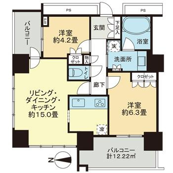 【間取り】 | レジデンス梅田ローレルタワー