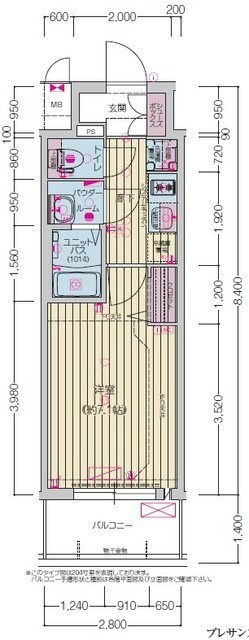 プレサンス上前津エレスタの間取り