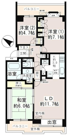 【間取り】 | パーク・ハイム用賀南