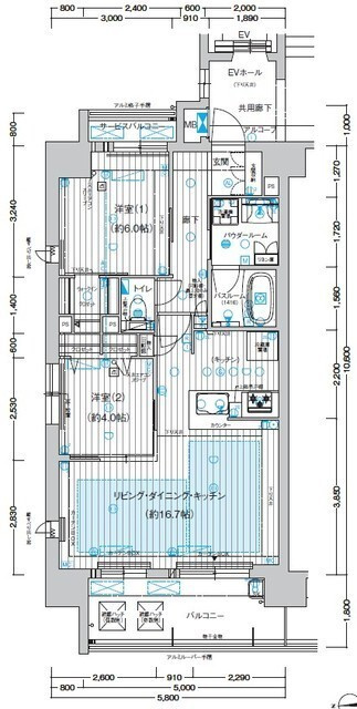 プレサンス　ロジェ　庄内通駅前の間取り