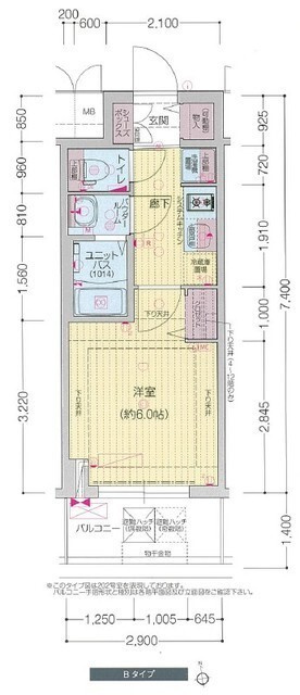 プレサンス松屋町ヴィゴラスの間取り