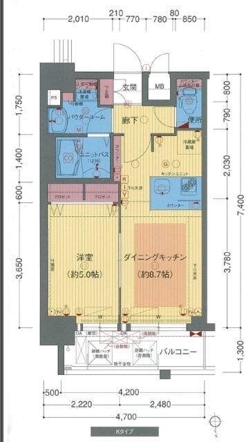 プレサンス新大阪クレスタの間取り