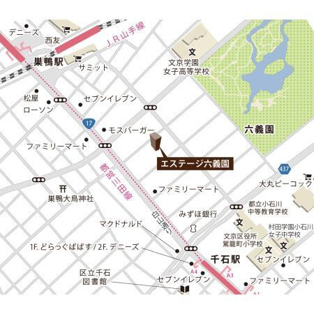 エステージ六義園の地図