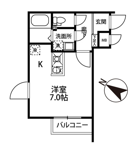 ミリアビタＮｏ．１０の間取り