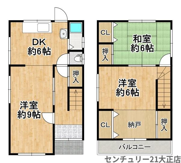 小林東3丁目貸家の間取り