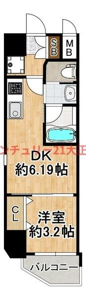 弁天町プライマリーワンの間取り