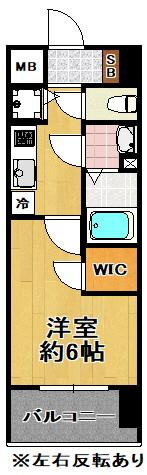 エステージ難波ＷＥＳＴの間取り|★人気の１Ｋ間取り★