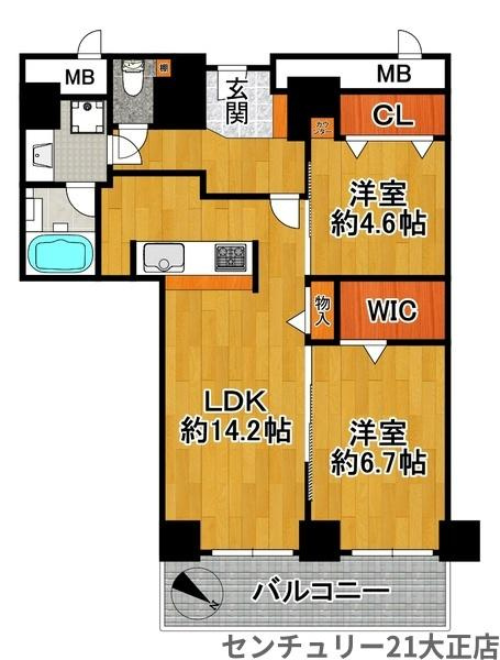 オークプリオタワーの間取り