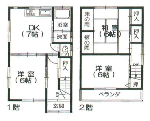 生駒郡斑鳩町興留東１丁目　一戸建の間取り