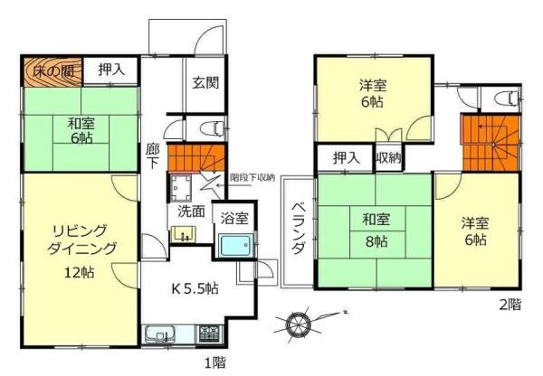 生駒市萩の台４丁目　一戸建の間取り