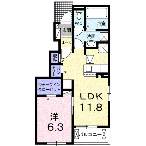 ホワイト　パーク　エムの間取り