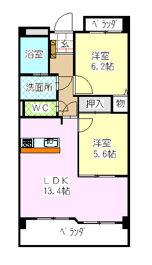 クレールの間取り