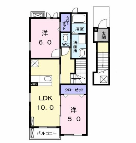 ベルメゾン都　Ⅴの間取り
