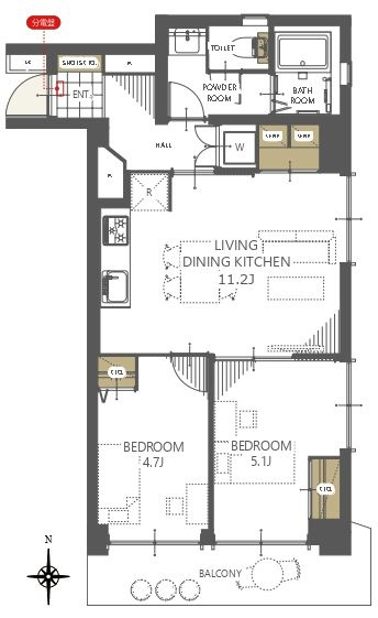 セイワ東陽マンションの間取り|南向き・3方角部屋住戸につきまして日当たり・通風良好。新規リノベーション。アフターサービス保証付き・24時間365日緊急対応サービスでご購入後も安心して暮らせます。