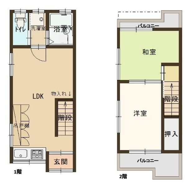 池田旭町貸家の間取り