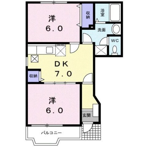 【間取り】 | ポプラーレＹ　Ｂ