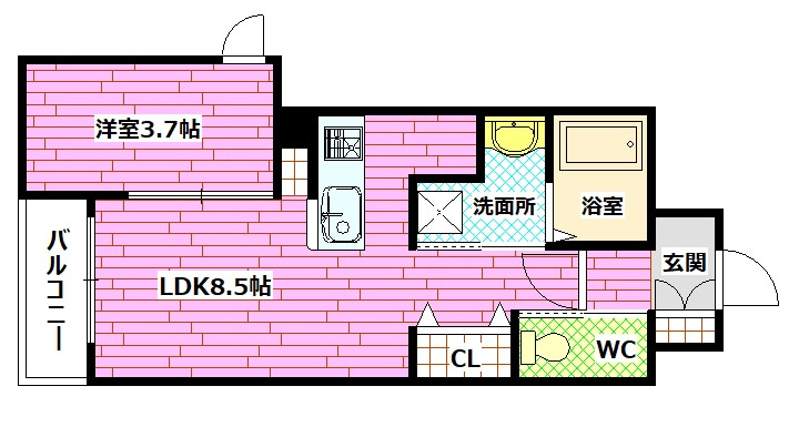 月光安芸区中央の間取り