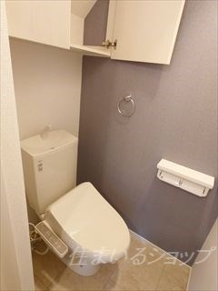 エミグランドＡのトイレ|温水洗浄便座・収納あり