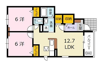 フリーデ　Ｂの間取り