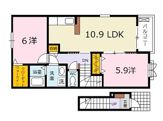 ヒルズ・レインボー　Ａの間取り