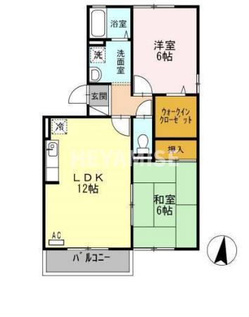 ベイサージュ富の原A棟の間取り