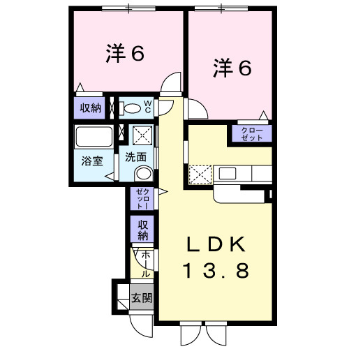 サニーハイツ・モアの間取り
