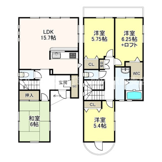 【間取り】 | 物件名無し（豆口台戸建）