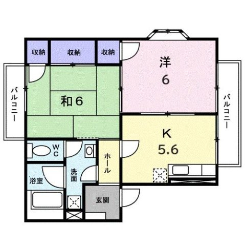 グランポルテ　木の宮Ⅰの間取り