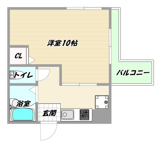 大阪市東淀川区東中島４丁目の賃貸マンションの間取り