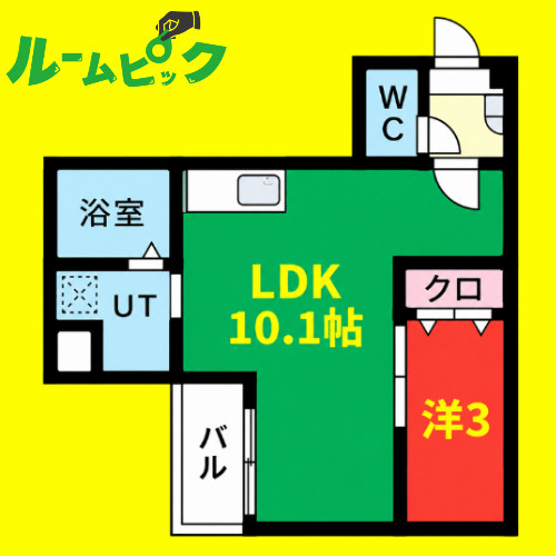 Jack dotokukitaⅡ　名古屋市賃貸　仲介手数料無料の間取り