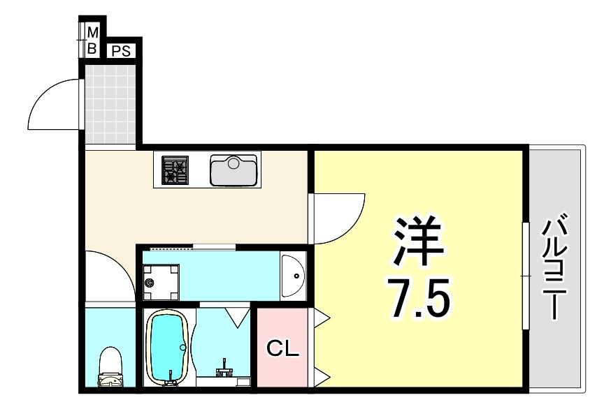 フジパレス水堂町Ⅱ番館の間取り