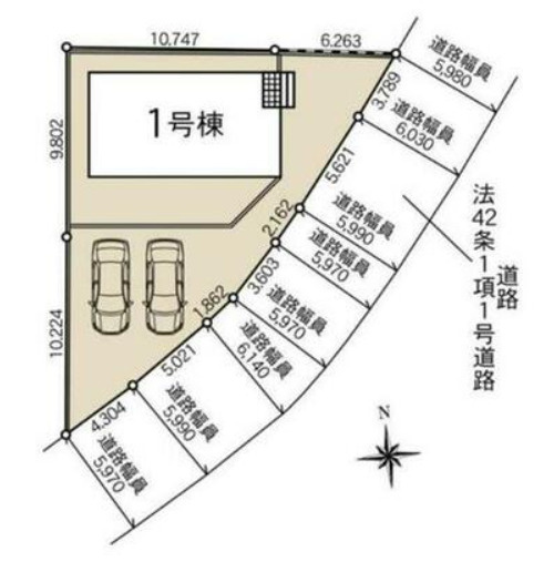 宇都宮市南町の区画図