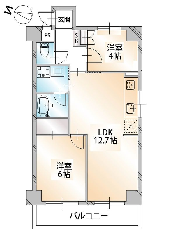 ハビテ小平の間取り