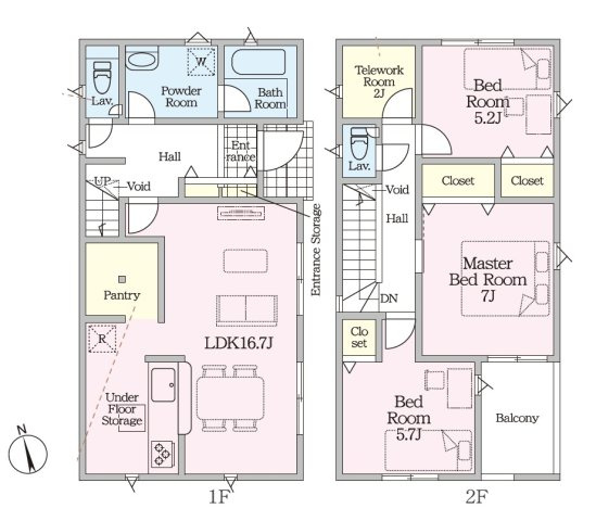 【間取り】 | 藤枝市郡第3　新築戸建　2号棟