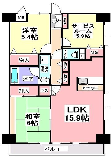 あびたしおん仲村の間取り